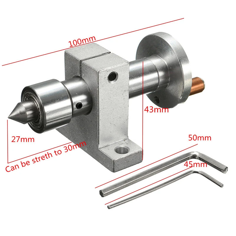 Adjustable Double Bearing Live Centre Metal Revolving With 2pcs Wrenches DIY Accessories For Mini Lathe Machine