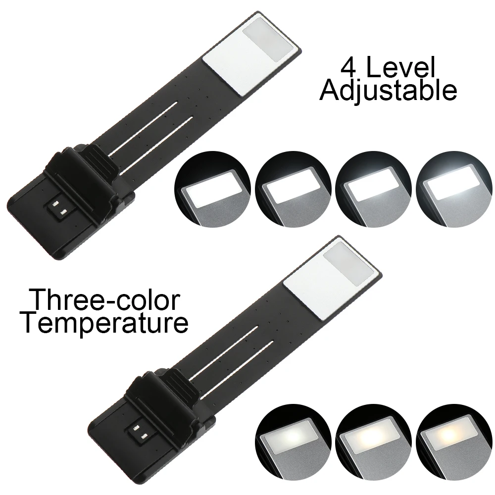 New USB Rechargeable LED Flashlight Flexible Book Clip Reading Lights Portable Flashlight Emergency Torch for Kindle E-book