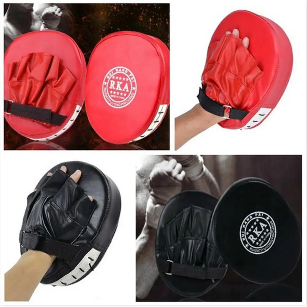 Fashion Boxing PU Leather Gloves Karate Kick Kit Muay Thai Martial Art Kickboxing Punch Target Focus Shield Mitts