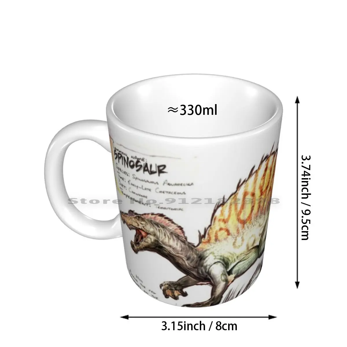 Spino Ceramic Mugs Coffee Cups Milk Tea Mug Spino Dinosaur Ark Ark Survival Evolved Spinosaur Creative Trending Vintage Gift