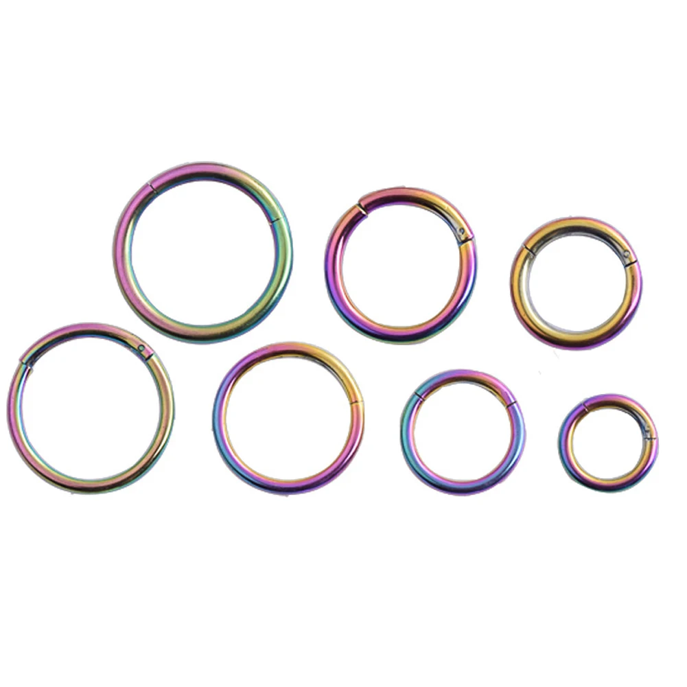 New Arrival 0.8mm Surgical Steel Small Nose Rings Mixed Color Body Clips Hoop For Women Men Cartilage Piercing Jewelry