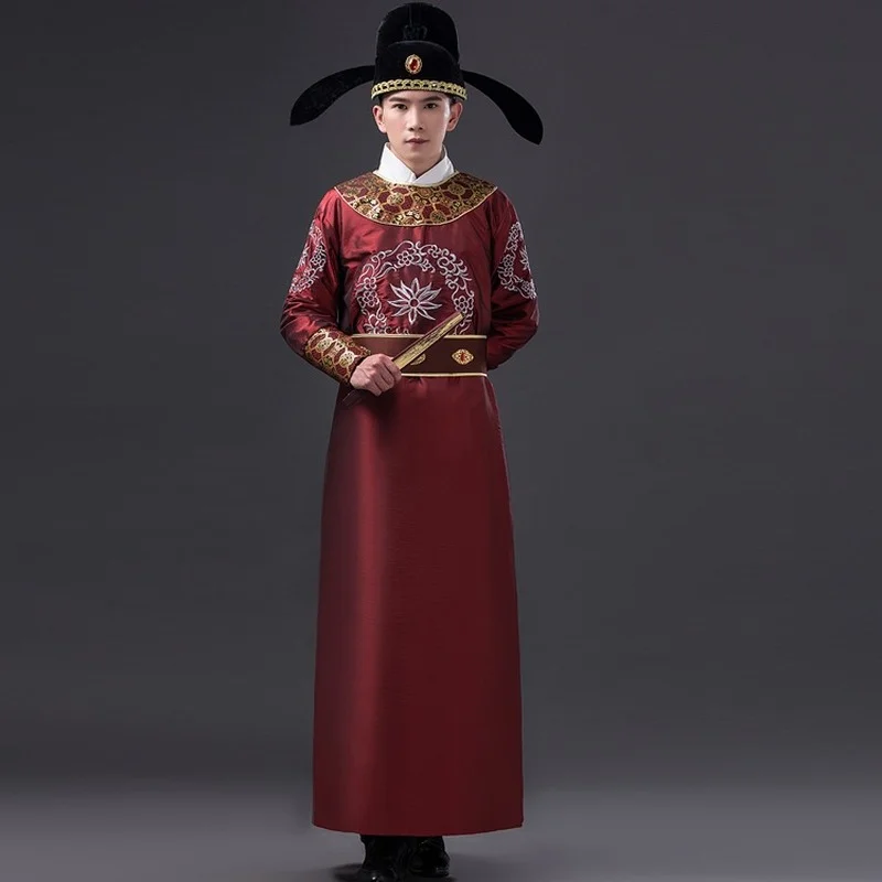 

Китайские традиционные костюмы, мужские костюмы Hanfu, Ming и Qing драматическая сцена, сценические Костюмы для ролевых игр