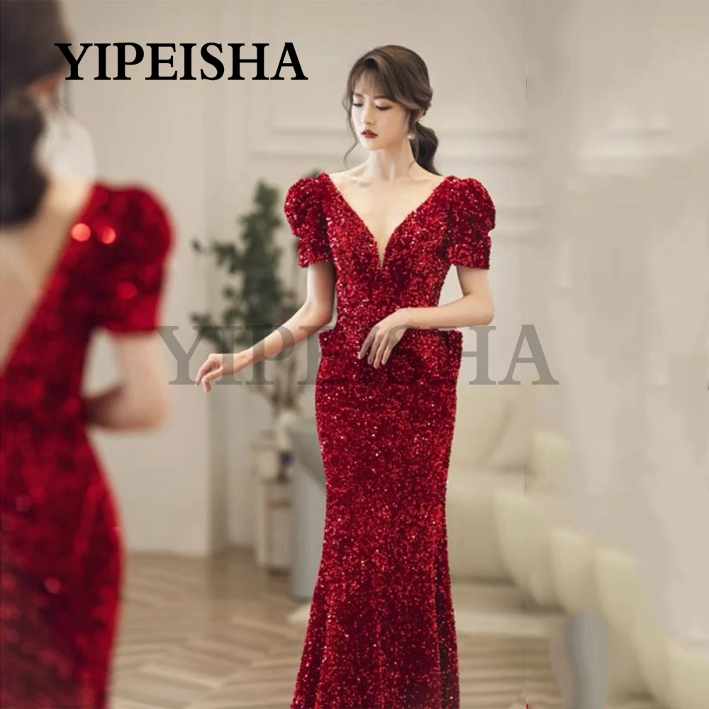 Sexy Tiefe V-ausschnitt Spaghetti Strap Abendkleider Backless High Side Slit Einfache Prom Party Kleid vestidos de fiesta платье