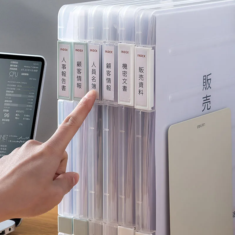 A4 Transparent File Folder Large Capacity Paper Data Book File Organizer Portfolio Office Stationery Storage Home Oragnise