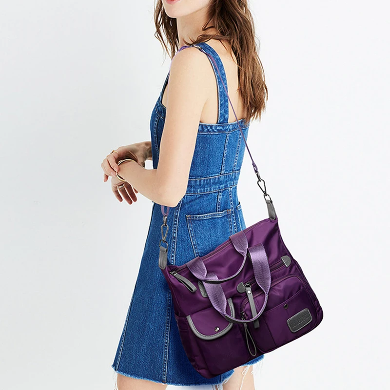 Nylon Handtasche Frauen Große Kapazität Schulter Tasche Wasserdichte Messenger Taschen Casual Dame Umhängetasche Multifunktions Shopping Totes – Detail 5