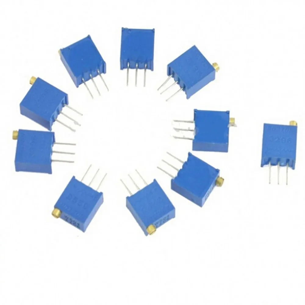 

50pcs 3296W 3296 50 100 200 500 ohm 1K 2K 5K 10K 20K 50K 100K 200K 500K 1M ohm 101 103 Variable Resistor Trimmer Potentiometer