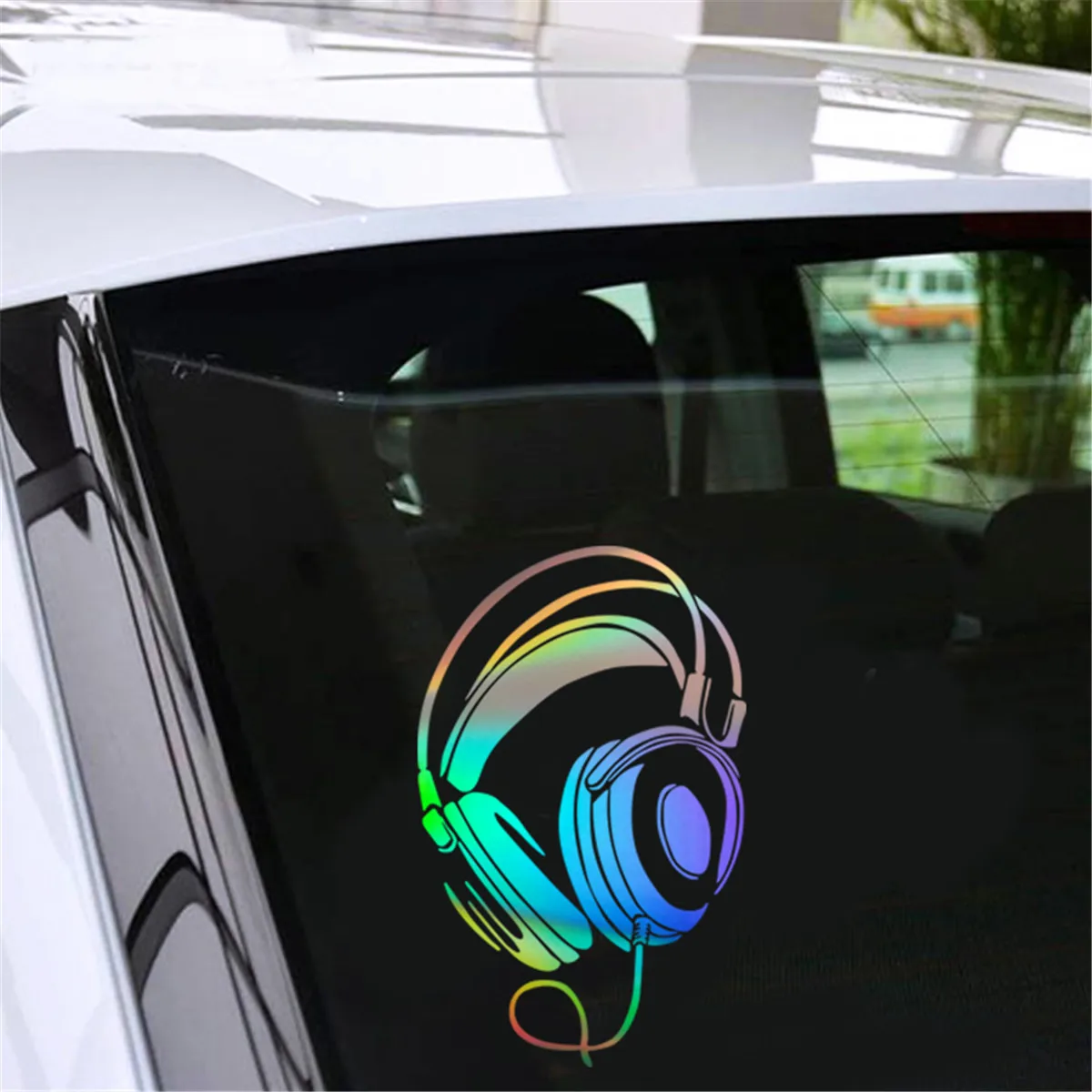 

Music DJ Headset Car Sticker Wall Home Glass Window Door Laptop Auto Truck Motorcycle Vinyl Decal Decor,17cm