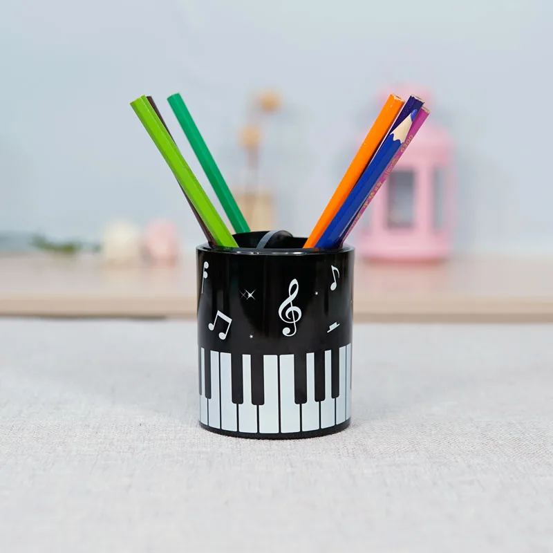Notes Pen Holder Piano Musical Instrument Design Music Gift Classification Plastic Pen Holder Stationery Student Pencil Holder