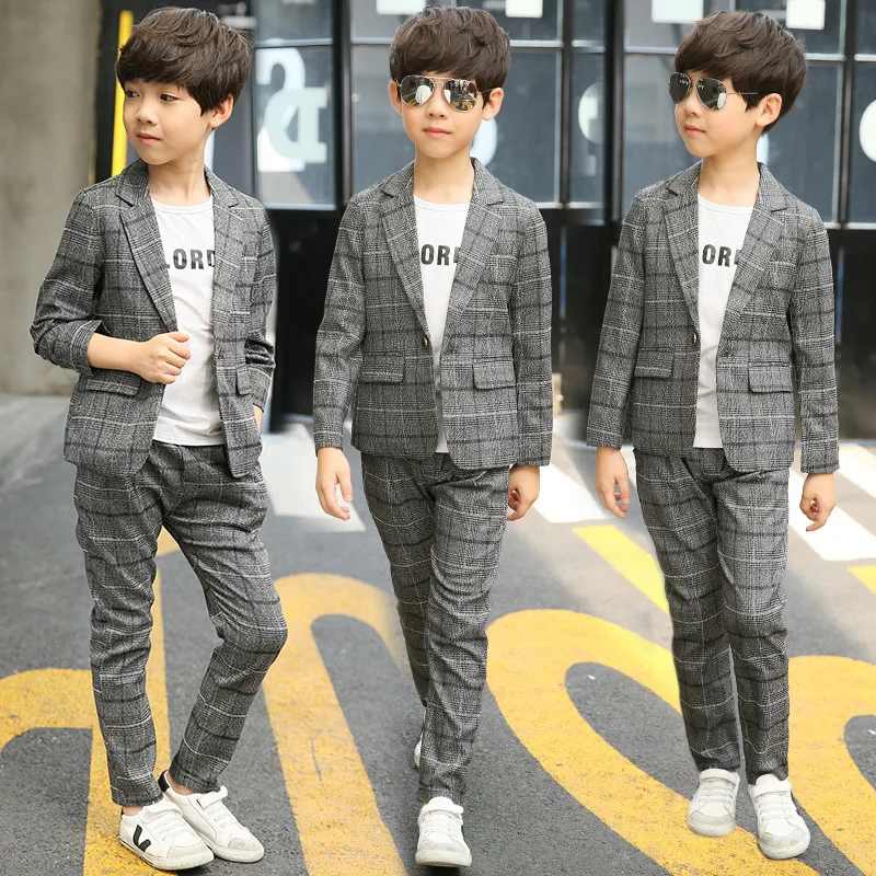 

Classic Formal Boys Gentleman Wedding Suit Children Outerwear Clothing School Uniform Boy Outfit Suits For 4 5 6 7 9 10 12 Year