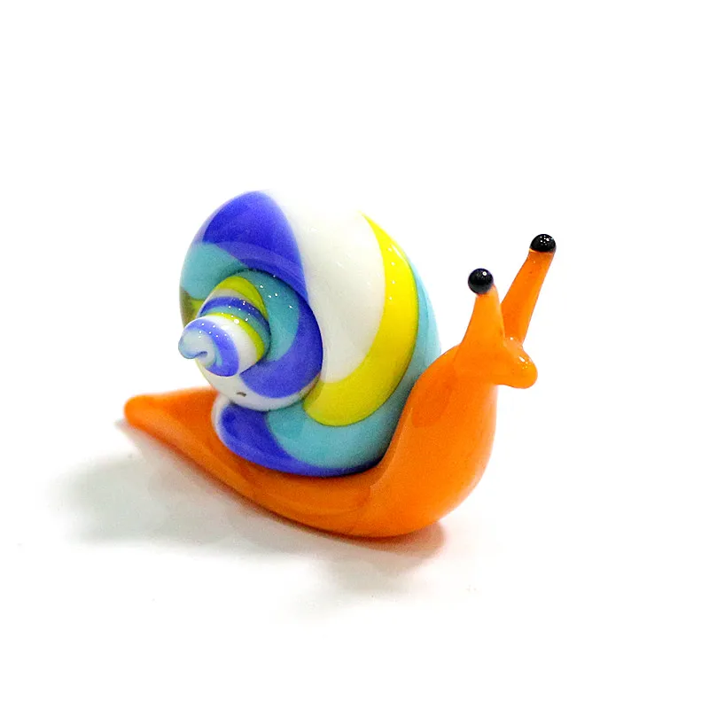 Handgemaakte Murano Glazen Slak Miniatuur Beeldjes Ornamenten Leuke Dieren Ambachtelijke Collectie Huis Tuin Decor Nieuwjaar Cadeaus Voor Kinderen