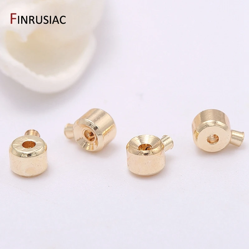 14k vergoldete Quetschperlen, DIY-Armband-Stopperperlen, Verschlüsse, Lampen für Schmuck, Endklemmen, Schmuckherstellungszubehör – Detail 19