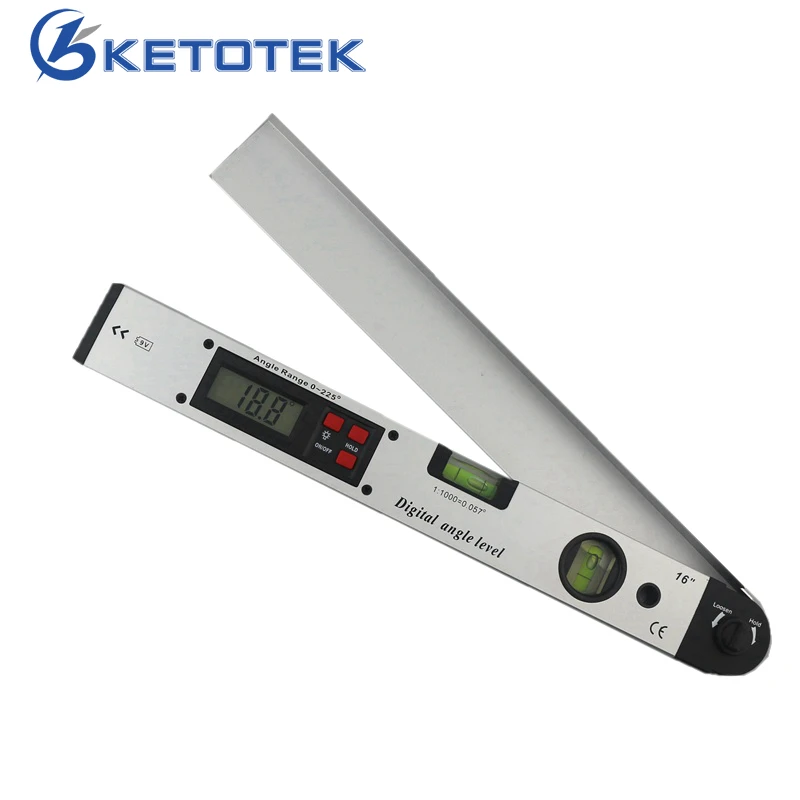 0-225 Degree Digital Angle Finder Gauge 400mm Tester Goniometer Electronic Protractor Inclinometer Meter Level Tool Ruler