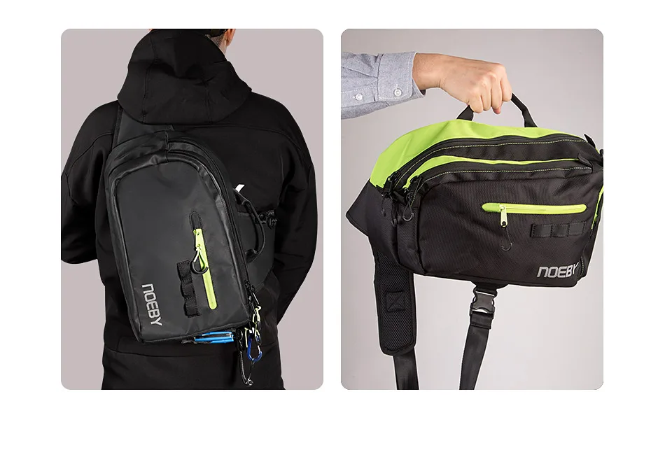 NOEBY Sling Pack Angeln Tasche Multi-funktion Tragen-beständig Wasserdicht Nylon Qualität Reise Wandern Outdoor Sport Bekämpfen – Detail 4