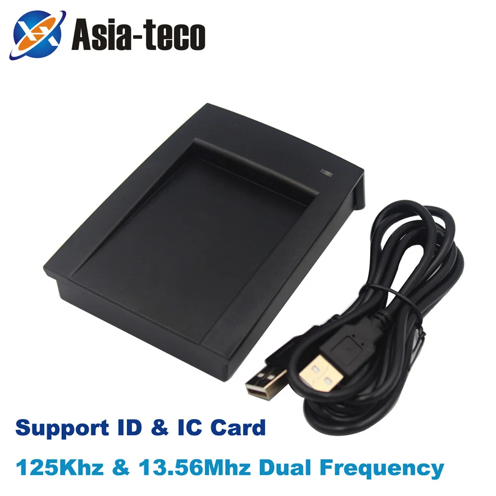 

R10DC Dual Frequency 125Khz 13.56Mhz ID IC USB Reader Access Control Smart USB Card Reader Support Window System Linux