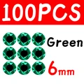 100 piezas de 6 mm, color verde