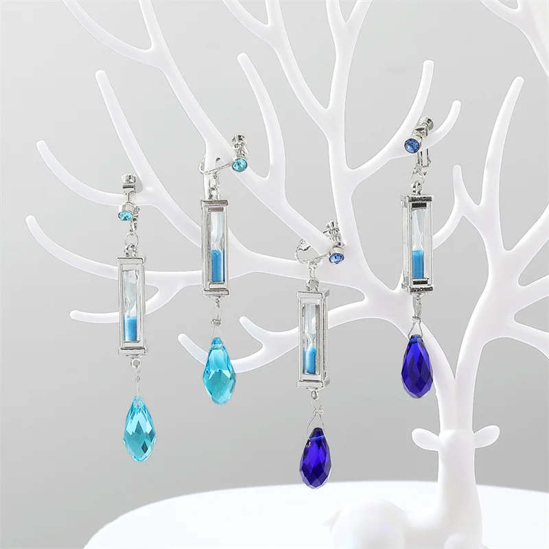 Vanitas Earrings The Case Study of Vanitas no Karte Props Hourglass Earrings Ear Clip Jewelry Gifts Cosplay Ear Cuff Accessories - view 6