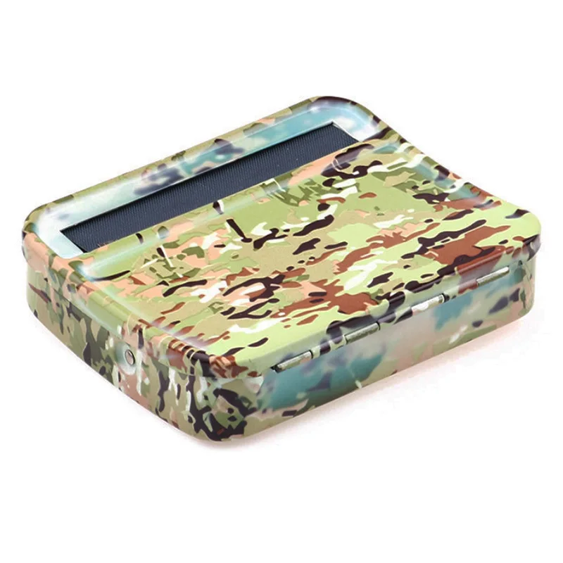 Really Cool 70mm/78 mm Camouflage Metal Automatic Tobacco Smoking Smoke Roller Rolling Machine Box Case Cigarette Maker