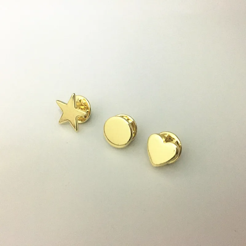 Pcs/Set of Fashion Copper Brooch Anti-Exposure Buckle for Women Men Suit Geometric Star Lapel Pins Mini Pin Clothing Accessories