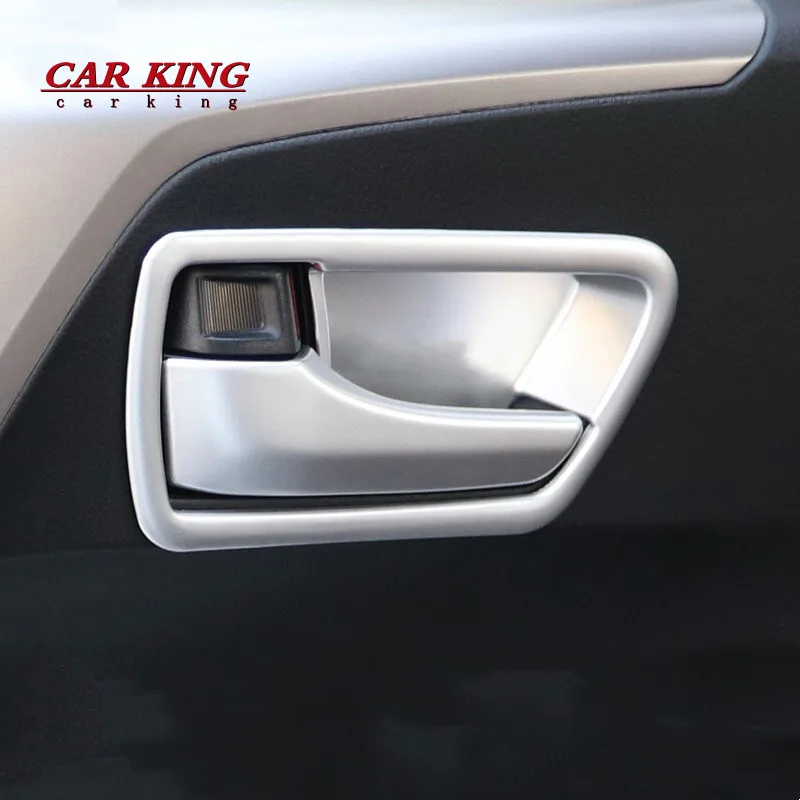 

For Toyota RAV4 RAV 4 2016 2017 2018 Inner Side Car Door Handle Bowl Molding Cover Kit Trim ABS MATTE SILVER STYLE Accessories