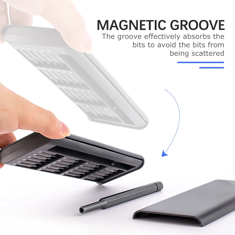 Xiaomi-Juego de destornilladores 25 en 1, brocas de tornillo Torx ranuradas Phillips de precisión, mango de rotación magnética, herramientas de reparación de ordenador