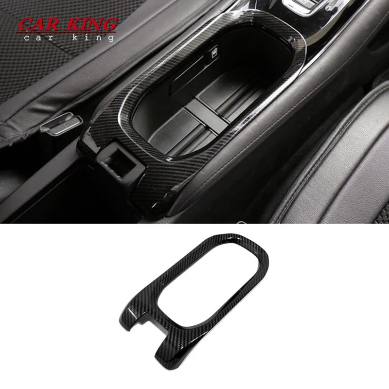 

For Honda HRV HR-V Vezel 2014-2017 2018 Carbon Fiber Car water cup holder surround Trim Cover Console frame accessories Stick