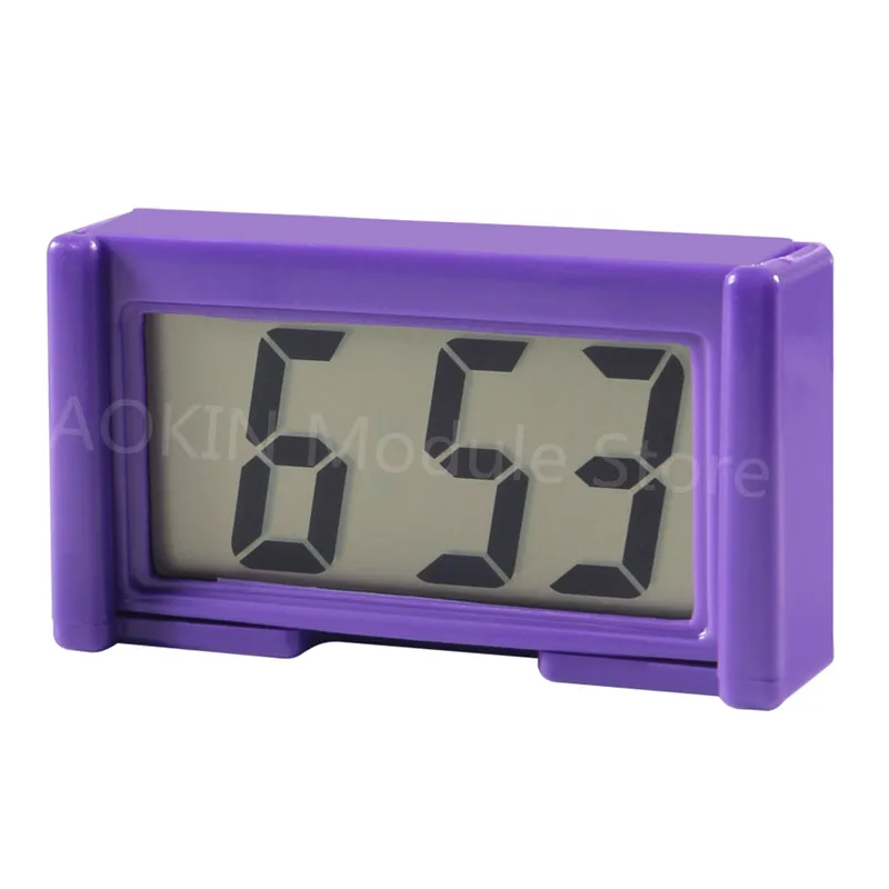 Mini Car Digital Clock Car Dashboard Clock Auto Car Truck Dashboard Time Vehicle Electronic Self-Adhesive Bracket Stand Clocks