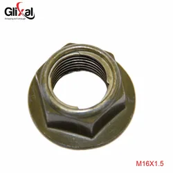 Glixal GY6 49cc 50cc 125cc 150cc Flanged Rear Wheel Axle Nut for 139QMB 152QMI 157QMJ Chinese Scooter Moped ATV Go-Kart Engine