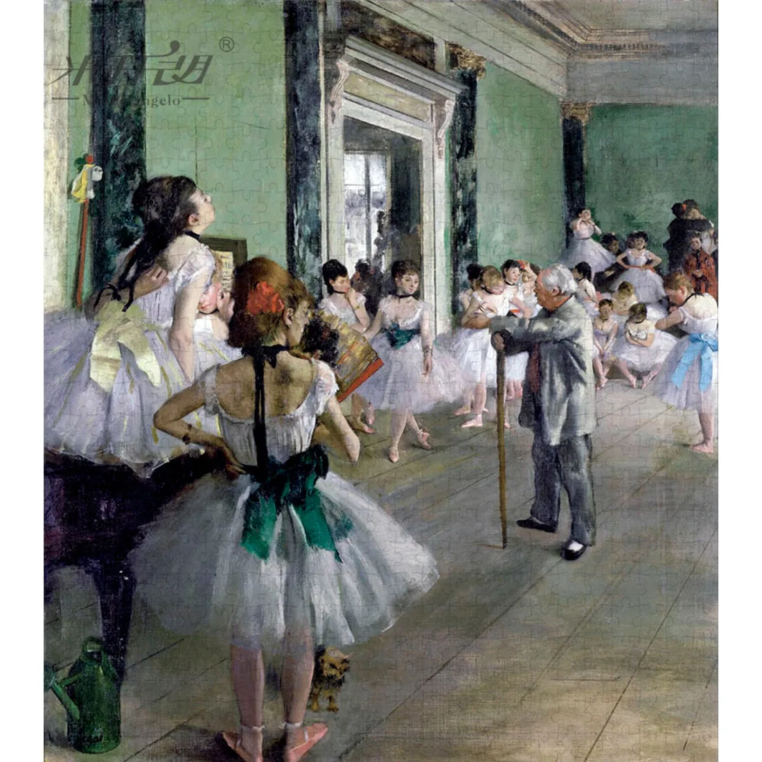 

Michelangelo Wooden Jigsaw Puzzle 500 Piece Ballet Lesson by Edgar Degas Kid Educational Toy Collectibles Oil Painting Art Decor