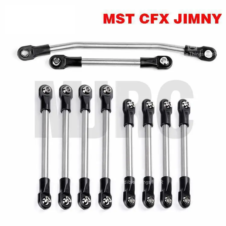 1set Titanium Alloy Steering Pull Rod W/trax #5347 Ball Joint Chassis Linkage Rod End Gax0131ta/tb For Mst Cfx Jimny Rc Cars