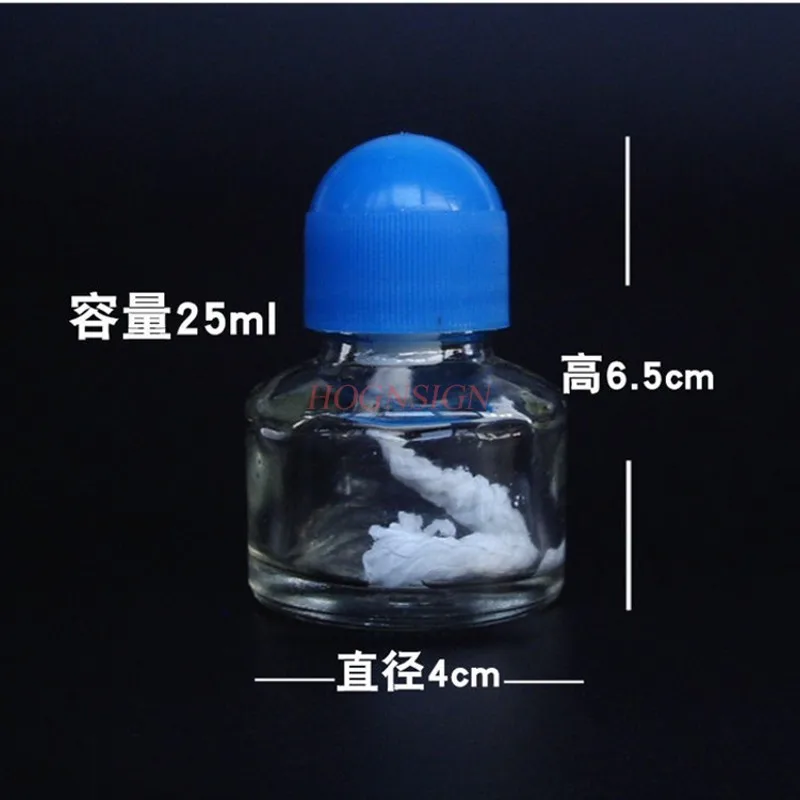 Chemistry teaching Small thickened alcohol lamp bottle 25ml glass ceramic alcohol lamp mini alcohol lamp laboratory brewing tea