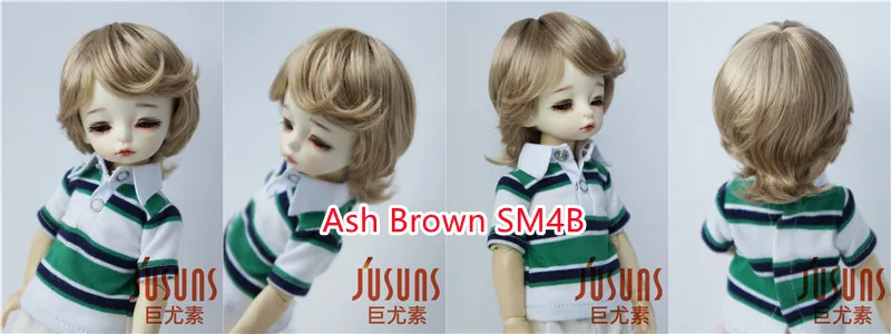 Doll Wigs JD075 1/6 1/8 1/4 1/3 Short Boyish Cupid Curls Synthetic Mohair BJD Wigs 5-6' 6-7' 7-8' 8-9' OB11 YOSD Doll Hair