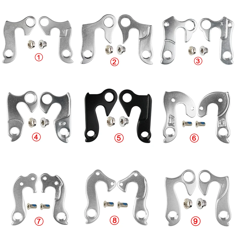 1-40 번호 범용 MTB 도로 자전거 합금 후면 변속기 행거 레이싱 사이클링 산악 프레임 기어 테일 후크 부품, 산악 자전거 변속기 행거 후크 부품 