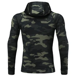 Men Sports Jackets Camouflage Outdoor Sports Zipper Hoodies Casual Gym Training Sweatshirts Breathable Running Thin Coats