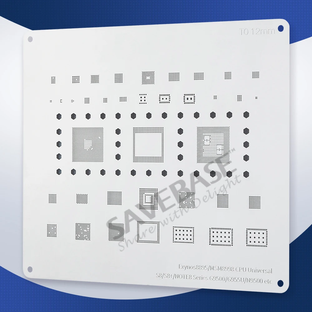 

SAVEBASE BGA Reballing Stencil Heated Directly (1Pc/2Pcs/3Pcs Optional) for Samsung S8/Note8 Chip Repair