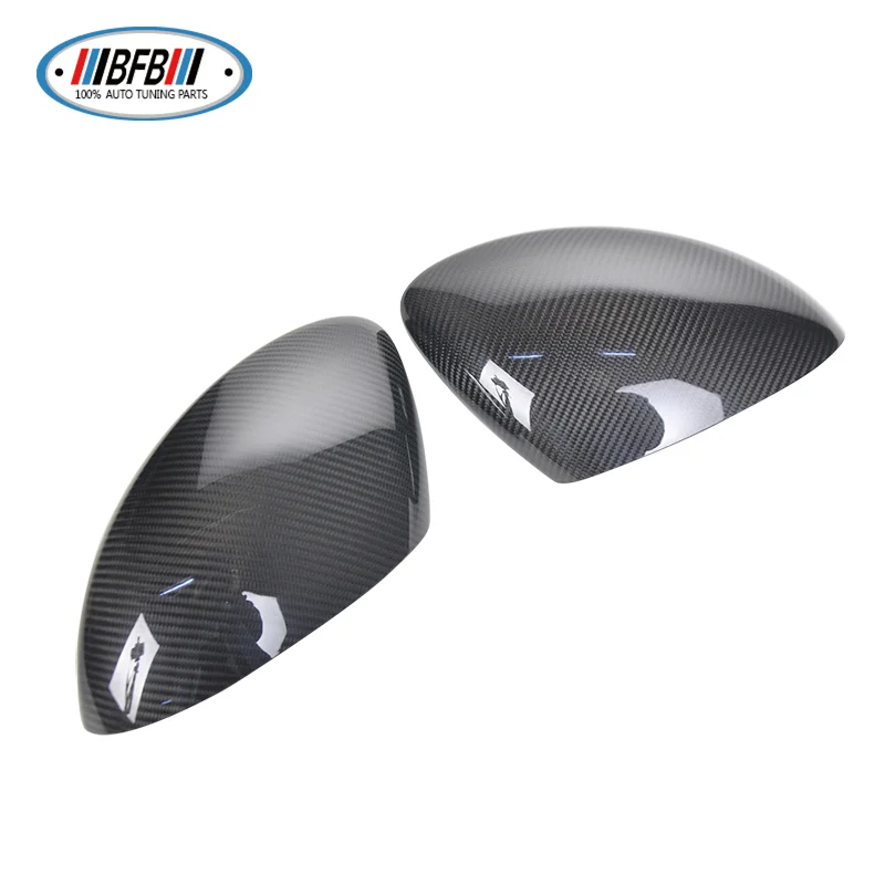 

BFB 2PCS Rearview Mirror Cover Black Real Dry Carbon Add On Style For Porsche 718 2016-2018 Right Hand Drive Only