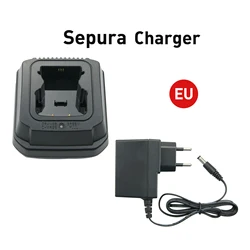 Juego de Base de cargador de batería rápido de escritorio para walkie-talkie serie Sepura, STP8000, STP9000, SC20, Radio Ham, cargador transceptor Hf