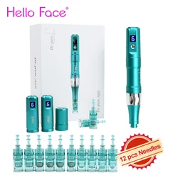 Original Dr. pen Ultima A6S With 12 Cartridge Wireless Professional Derma Pen Microneedling Machine 0.25 mm needle length
