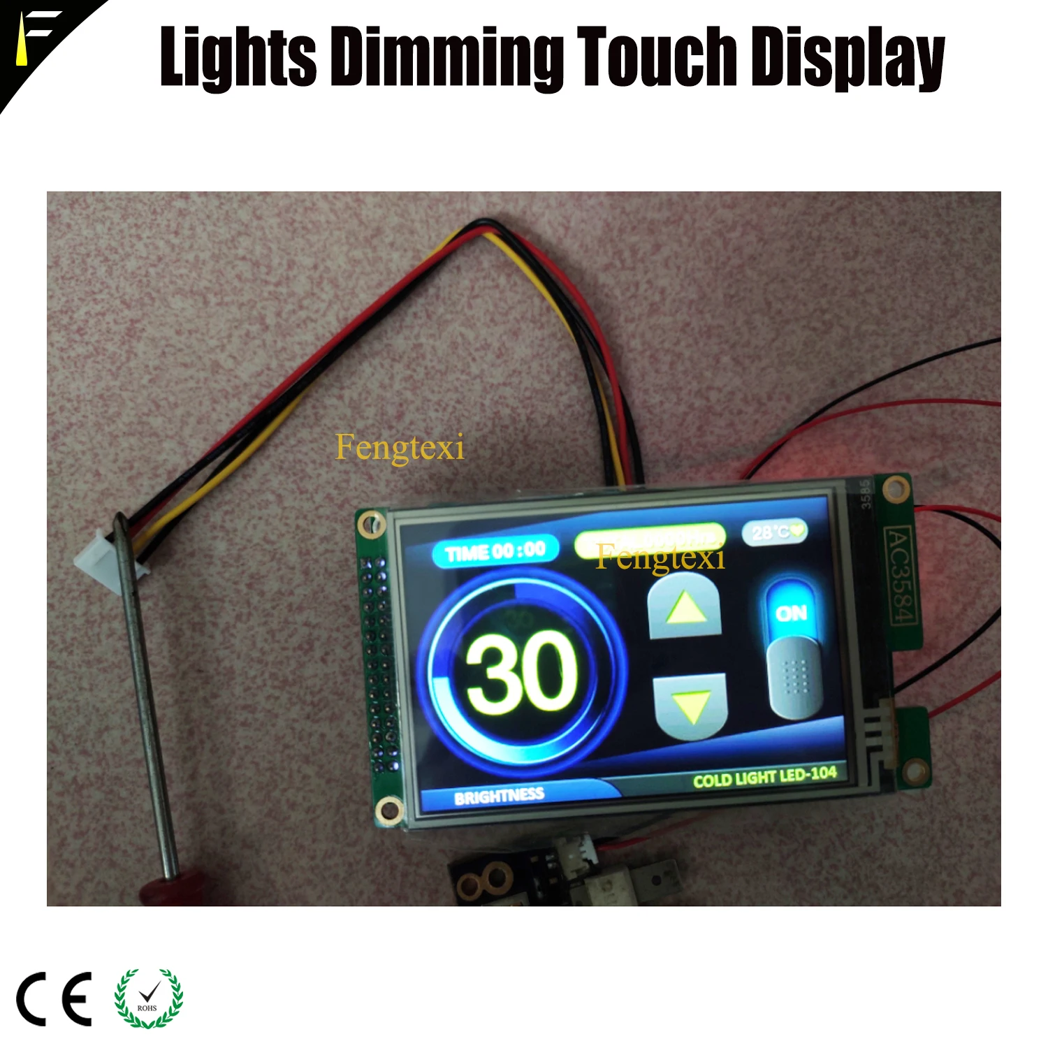 Light Brightness LED Temperature Detection Display Controller Board Touch Screen for Optical Instrument Medical Endoscope Light