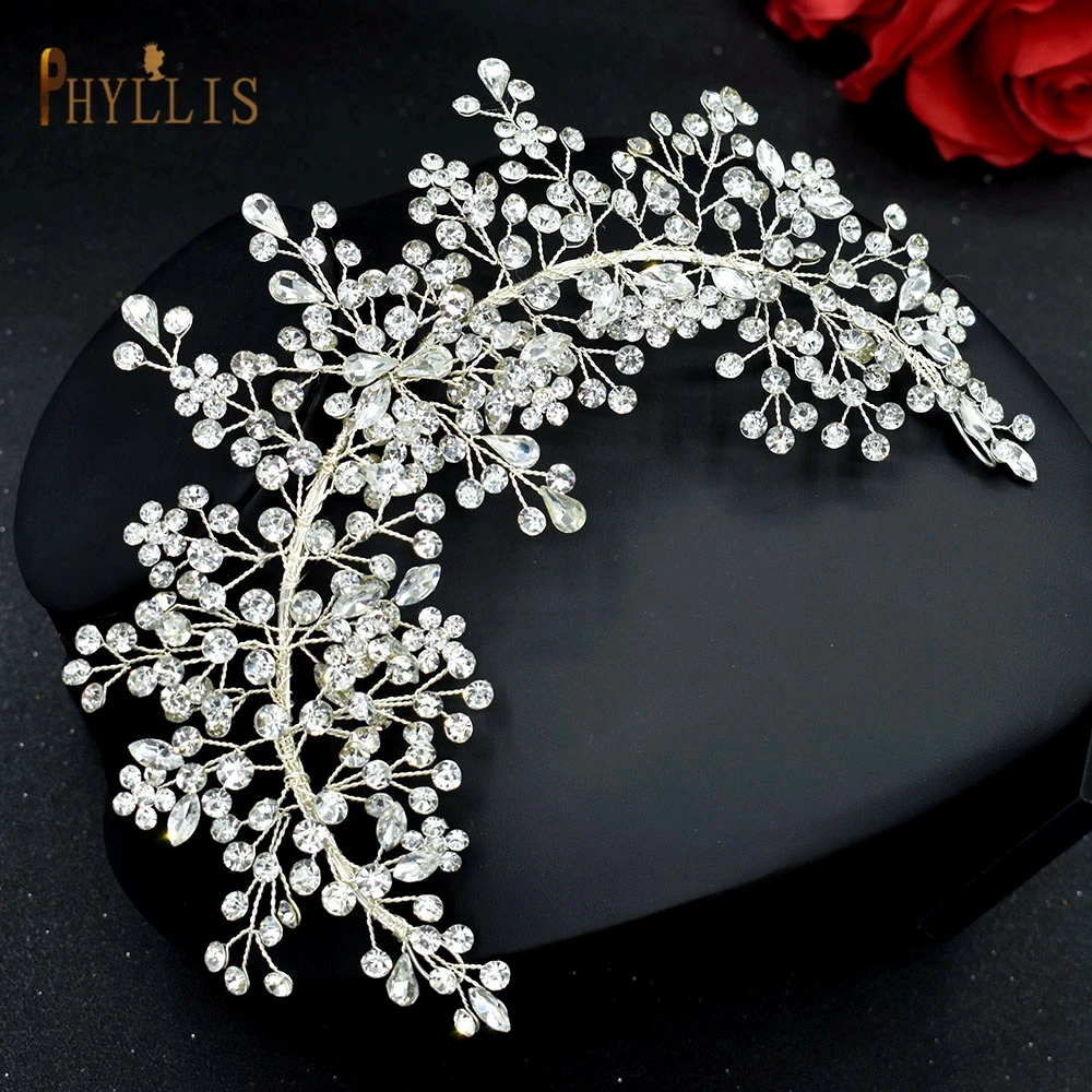 A328 Crystal Bridal Tiaras Luxury Headband Rhinestone Headpiece Vintage Wedding Hair Accessories Princess Queen Hair Jewelry