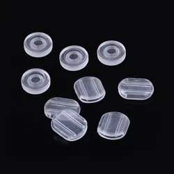 50 Pieces Earring Back Pads Clear Silicone Comfort Earring Cushions for Clips on Earrings