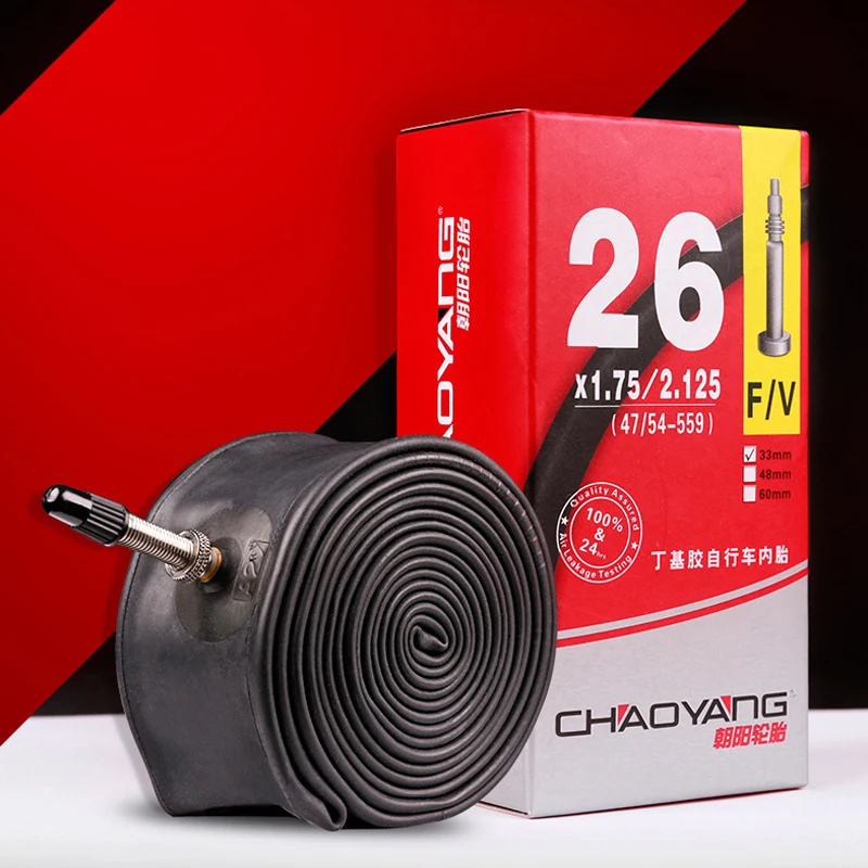 CHAOYANG 14/16/18/20/26/27.5/29 inch Universal Standard Inner Tube Bicycle FV/AV Valve Butyl Rubber Tire Tube Road Bike Tyre