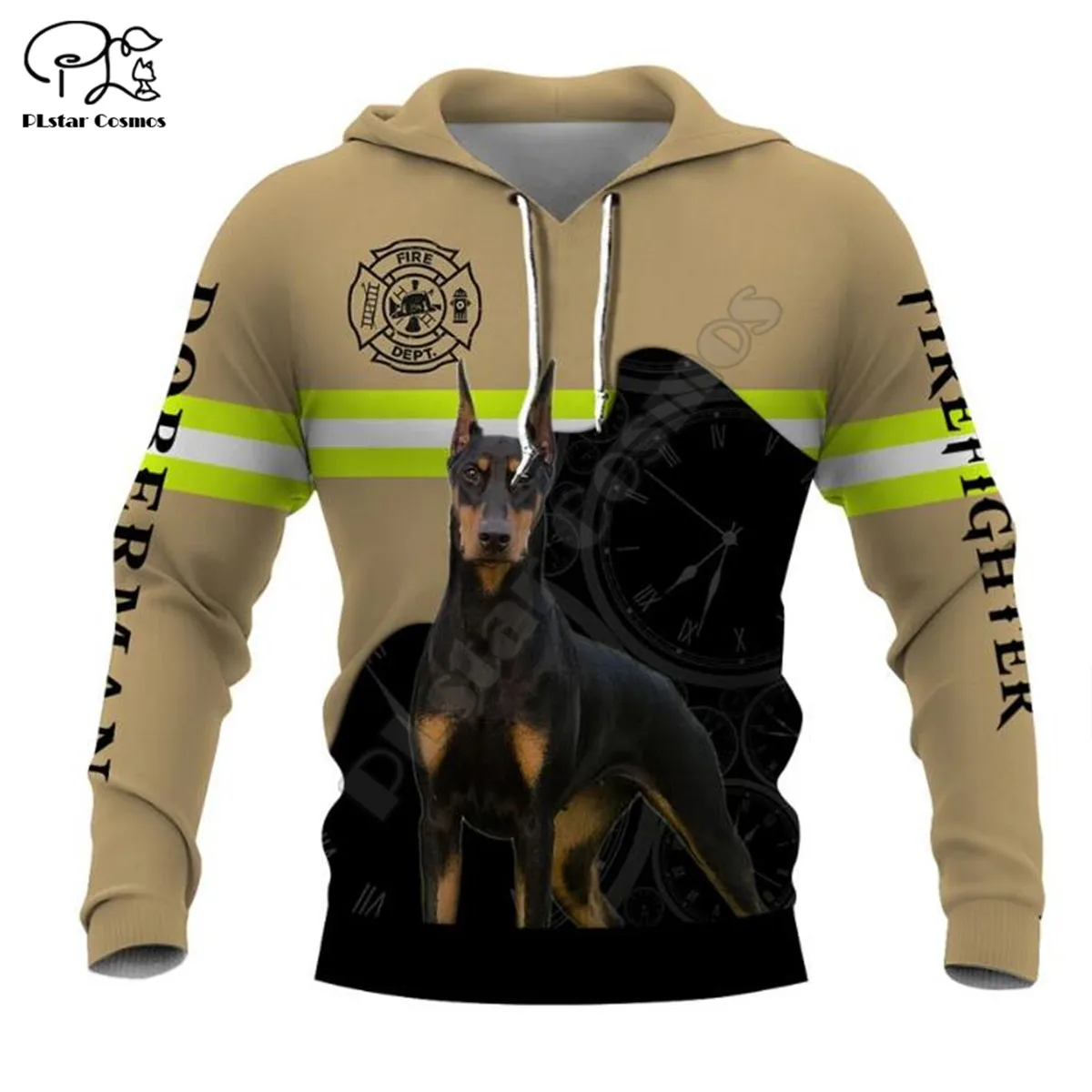 PLstar Cosmos Mens for women funny jacket Firefighting dog hoodies 3D printed Hoodie Casual animal zip hoodies drop shipping