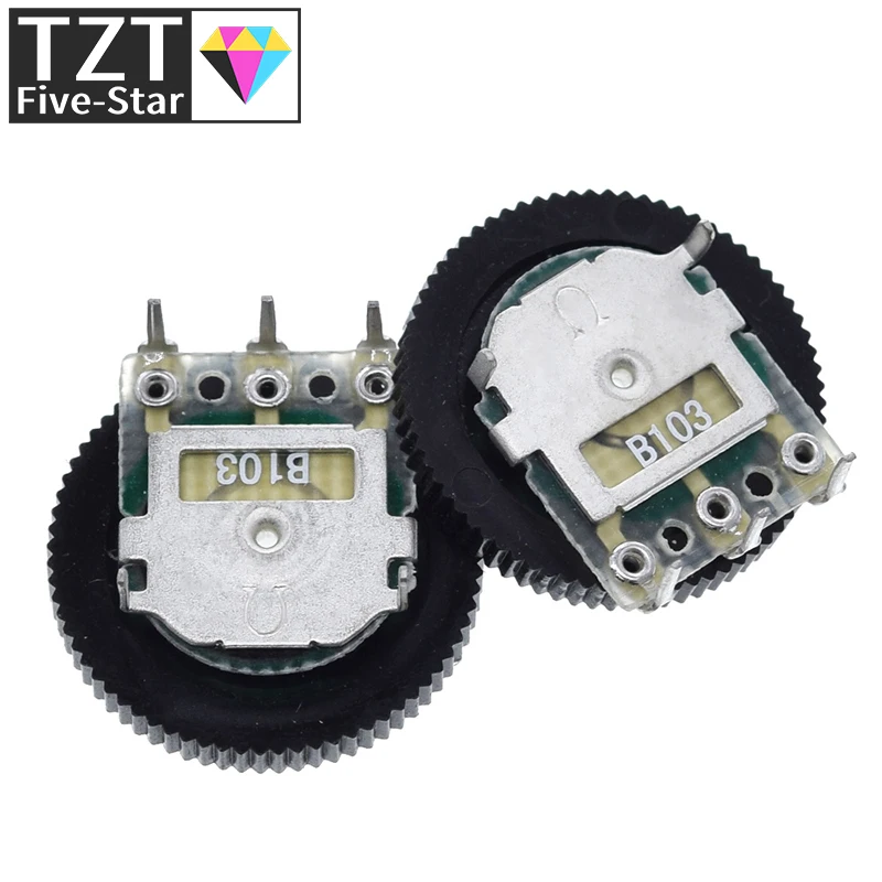 TZT 10/30 Stück B103 16x2mm 10K Ohm Doppel-Drehknopf Volumenrad Duplex-Potentiometer Z07 Direktversand – Detail 5