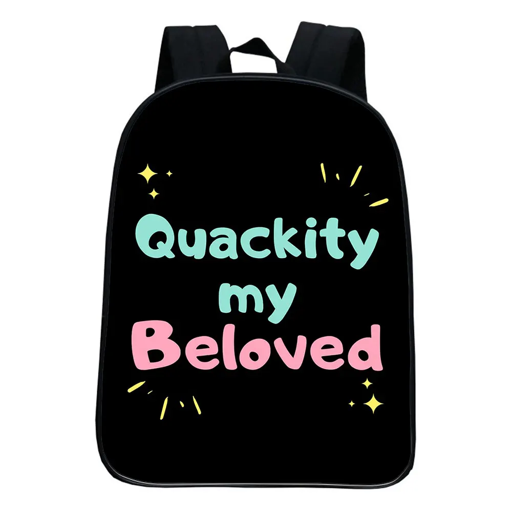 

Quackity My Beloved Fashion Backpack 3D Cartoon Children Kindergarten Rucksack Boys Girls Kids Anime Cartoon Knapsack Mochila