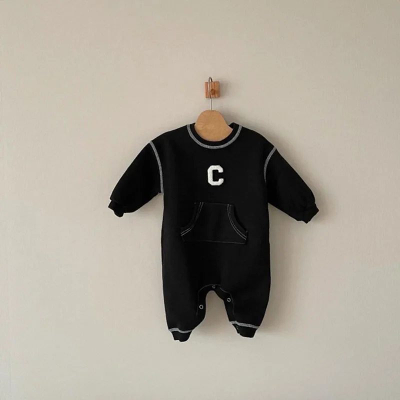 MILANCEl Baby Rompers Toddler Boys Clothes Letter Embroidery Girls Jumpsuits