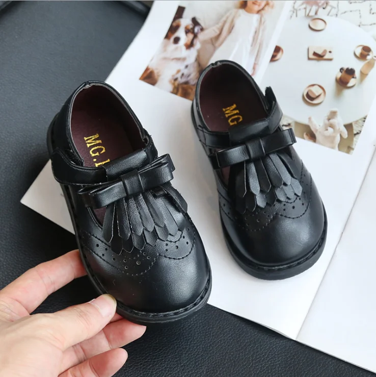 Kids Shoes New Children Toddler Baby Little Girls Summer Leather Shoes For Girls princess T-word Shoes 1 2 3 4 5 6 7 Years New