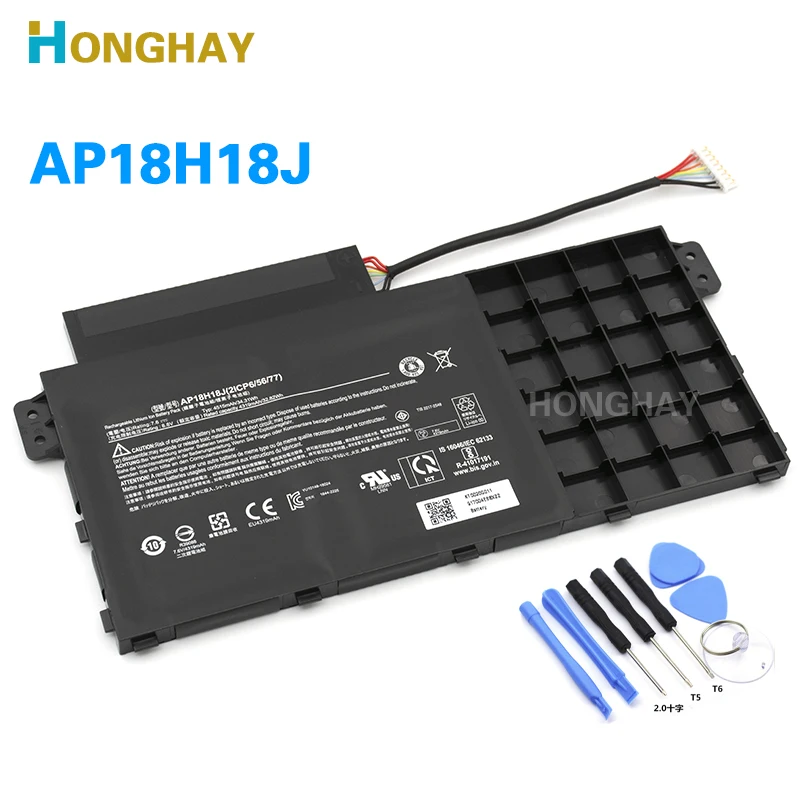 

HONGHAY AP18H18J Laptop battery For Acer TraveIMate P215 2ICP6/56/77 TMP215-51G N18P5 N18PS 7.6V 34.31Wh 4515mAh