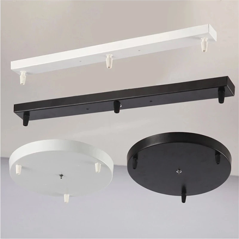 2/3/4/5/6 Holes Lamp Base Holder Chandelier Accessories Bracket Pendant Light Display Mounted Canopy Plate Bases Ceiling Shelf