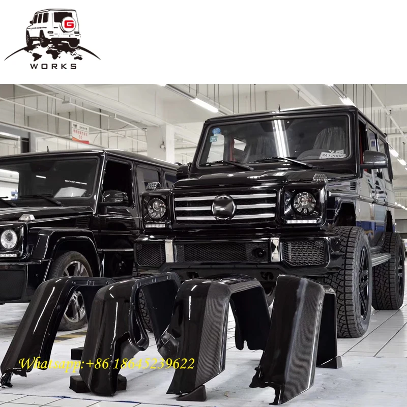 W463 G500 4X4 углеродное волокно широкие кранцы для g Универсала кранцы G63 G65 сухое углеродное волокно класса g широкие кранцы