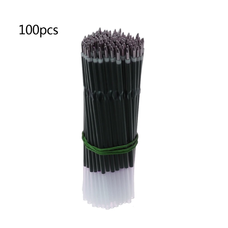 100 Pcs 0.7MM Ballpoint Pen Refills Medium Point for Retractable Pens Blue/Red/Black Ink 107MM Length for School Office